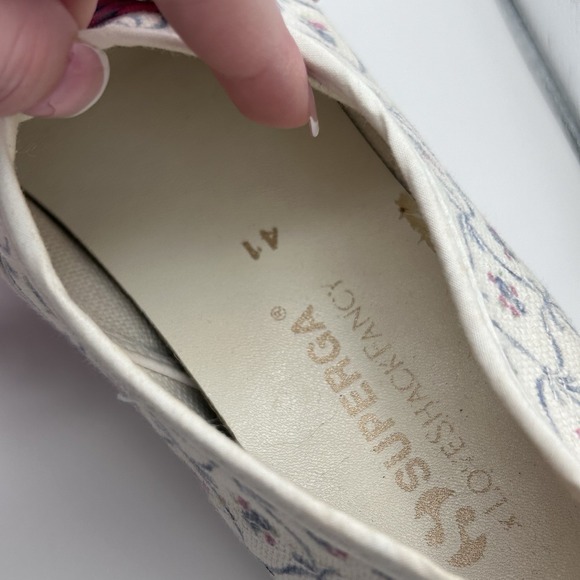 Love Shack Fancy x Superga Floral Sneakers Womens Size 10 Sz 41 - Picture 9 of 10